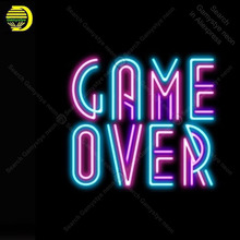 Неоновая вывеска для игры над украшением Windower Gameroom дисплей пивной бар стеклянные трубки двойные трубки неоновый свет Бизнес Реклама лампы