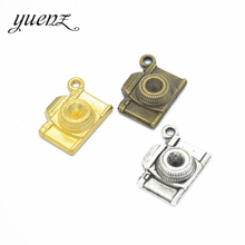 YuenZ-abalorio de cámara de plata antigua, accesorio de aleación de Metal de 3 colores, fabricación de joyas, artesanía hecha a mano, 21x16mm, J160, 8 Uds. 2024 - compra barato