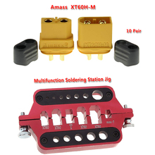 Amass 10 Pair XT60H Bullet Connector Plug + Aluminum Welding Soldering Insulate Station Jig RC Tools for XT60 XT90 Deans 2024 - buy cheap