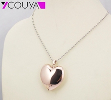 Hot sale necklace good friends necklace long chain rose gold color  heart pendant necklace for women 2024 - buy cheap