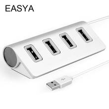 EASYA Micro USB Hub 2.0 Adapter High Speed Multi USB Splitter Portable Hubs USB 4 Ports Silver for Laptop PC Computer Use 2024 - buy cheap