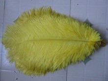 50pcs wholesale high quality yellow ostrich feathers 12-14 inches / 30-35 cm wedding decoration 2024 - buy cheap