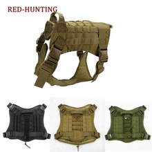 Tactical Service Dog Vest Training Hunting Molle Nylon Military Patrol Adjustable K9 Dog Harness with Handle 2024 - buy cheap