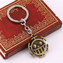 12pcs/lot  Japanese Anime Key Chain One Piece Trafalgar Law  Pendants Keychain Metal keyring Boyfriend gifts Trinket key holder 2024 - buy cheap
