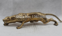 Xd 001273 folclóstico chinês de bronze excelente sorte realista linda estátua cheetah de leopardo 2024 - compre barato