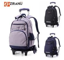 Рюкзак на колесиках ZIRANYU, детский школьный рюкзак на колесиках для мальчиков 2024 - купить недорого