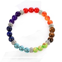 7 Chakra Bracelet with 100% all Natural Stone Beads Women Yoga Buddha Buddhism Jewelry Player Bracelet Small Big 2 Sizes 2024 - buy cheap