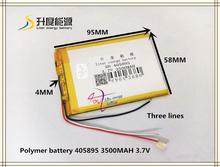 3,7 V 3500 mAH 405895 polímero batería de iones de litio para el banco de potencia de la tableta del teléfono celular de la pc altavoz mp4 gps 2024 - compra barato