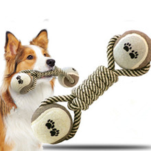 Dog Toys Cotton Rope Cotton Rope Tennis Hard and Solid Chewing Molar Chew Toy Fun and Relaxing for Dog Toys Pet Supplies 2024 - buy cheap