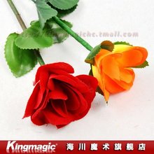 Folding Rose/appearing rose/new version 24.5cm(red)/magic tricks/magic sets/magic props/as seen on tv/ 10pcs/lot 2024 - buy cheap