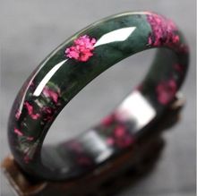 Beautiful Peach Blossom Hetian Jadeite Bangle 100% Natural Hand-Carved Bracelet 2024 - buy cheap