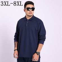 Plus Size 5XL 6XL 7XL 8XL 2019 New Spring Business Polo Shirt Men High Quality Long Sleeve Male Polos Casual Polo Homme 2024 - buy cheap