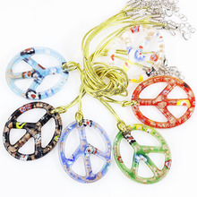 QianBei 1Pcs Pendant Selling Peace Flower Crystal Murano Lampwork Glass Necklace Wedding Party Gift Wholesale 2024 - buy cheap