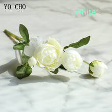 YO CHO белый пион Свадебный цветок чайная роза Подружка невесты цветы на стену для дома сада вечерние ринки украшение букет цветов сделай сам 2024 - купить недорого