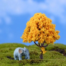Mini decoração de jardim das fadas árvores em miniatura, artesanato com resina de micro paisagem, bonsai, estatueta de terrário de jardim, acessórios 2024 - compre barato
