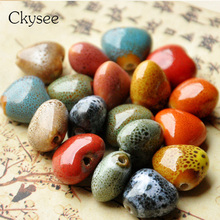 Ckysee 30Pcs/lot 15mm Dia Heart Shape Ceramic Porcelain Beads Multicolor 2mm Big Hole Loose Spacer Charm Beads Handmade Jewelry 2024 - buy cheap