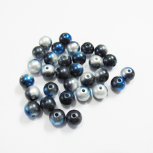 Wholesale 6mm/8mm/10mm/12mm Black and Dark Blue  Acrylic Imitation Pearl Beads For Chunky  Kids Jewelry 2024 - buy cheap