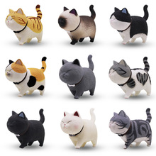 Boneco de pvc de desenho animado, boneco de gato kawaii pequeno sino para decoração de brinquedo 2024 - compre barato