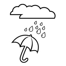 13.6cm * 17.5cm guarda-chuva gotas de chuva e nuvens moda adesivos decalques vinil preto/prata S3-6852 2024 - compre barato