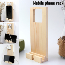 Etmakit 1 pces suporte de montagem na parede do telefone móvel suporte de madeira portátil para carregar nk-compras 2024 - compre barato