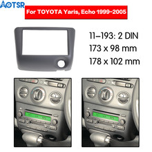 Moldura para toyota yaris echo 2003-2011 2din, painel de som estéreo com moldura para painel de montagem de cd no painel de som automotivo 2024 - compre barato