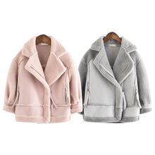 Casaco e jaqueta de camurça de lã, novo casaco para meninas fashion de 4 a 10 tamanho antigo outono e inverno 9gt018 2024 - compre barato