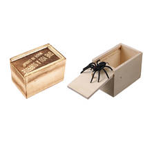 Mouse Spider Surprise Box Joke Fun Scare Prank Gag Gifts Kids Adult Toy Tricky Toy Scared Wooden Box Spoof Scary Little Bug 2024 - buy cheap
