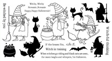 CLEAR STAMPS Witchy DIY Scrapbook Card album paper craft silicon rubber roller transparent stamps A571 2024 - buy cheap