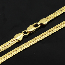 1pcs 6mm Man Women  White Yellow Gold Color Link Chains Snake Necklace 45cm-60cm Long Jewelry E460 2024 - buy cheap