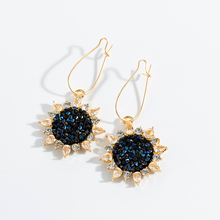 2019 new Sun flower crystal earrings for Women Korean Minimalist Earrings Jewelry Wholesale 2024 - buy cheap