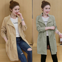 2020 spring new windbreaker jackets fashion female long section Korean thin coats women's Harajuku wild loose bf coat tide 2024 - buy cheap
