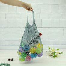 Eco-friendly Fashion Shopping Net Bag Reusable Fruit Shopping String Grocery Shopper Cotton Tote Mesh Woven Net Bag 2024 - buy cheap