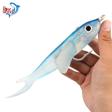 Original ROSEWOOD Flying Fish-9 Inch Blue/Black 140g Soft Bait Deep Sea Fishing Lure With Single Hook Trolling Tuna Marlin Lure 2024 - buy cheap