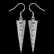 Fashion silver plated Earring for Women 925 jewelry silver plated For Women Hollow woven flowers /FBVBSRXGE330 2024 - buy cheap