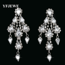Yfjewe brincos femininos vintage de cristal, joias boêmias banhadas a prata da moda, brinco longo pendurado # edesktop 2024 - compre barato