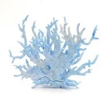 New Arrival Light Blue Plastic Artificial Fake Coral Fish Tank Aquarium Plant Ornament Decoration 2024 - buy cheap