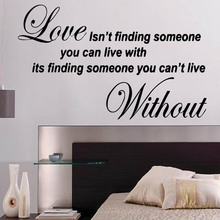 O amor não é encontrar alguém família citações vinil arte da parede quarto sala de estar decoração casa arte mural papel de parede 2ws11 2024 - compre barato