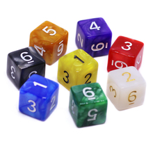 10PCS D6 Drink Digital Marble Dice Set for Funny Party Club Pub Board Playing Game Accessory 8 Colors 15mm 2024 - buy cheap