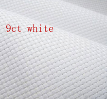 Oneroom alta qualidade frete grátis branco/branco/preto 9 contagem (9 ct) 100x50cm aida pano ponto cruz tecido 2024 - compre barato