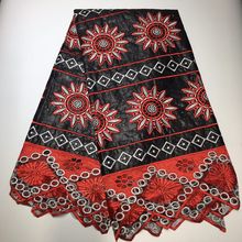 African lace fabric black bazin riche fabric with lace cotton bazin riche gerzner french tulle lace fabrics 5yards/lot 2024 - buy cheap