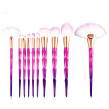 Professional 10 pcs/set Eye Shadow Makeup Brushes Tools Cosmetic Eyebrow Lip Fan Foundation Powder Make Up Bush pincel maquiagem 2024 - buy cheap