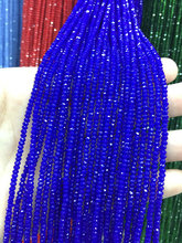 Jewelry Accessories DIY 2mm Royal Blue Color Faceted Glass Crystal Rondelle Loose Beads Free Shipping 2024 - buy cheap