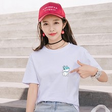 Vogue 2019 Harajuku Girls T-shirt Summer Casual Women Tops Short Sleeve Tee Shirts 100% Pure Cotton Teenager O-Neck Tshirt Femme 2024 - buy cheap