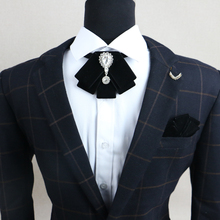 Conjunto quadrado masculino com nó, gravata de diamante para homens feito à mão, estilo britânico, para casamento, noivado, padrinhos e flores 2024 - compre barato
