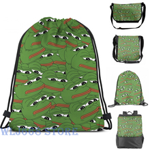 Funny graphic print shoulder Bags women PEPE ALLOVER PATTERN SAD FROG MEME Single shoulder backpack travel for men Gym Bag 2024 - buy cheap