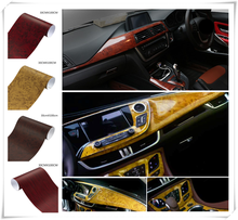 Car interior film wood grain paper color bright surface console for Honda Pilot Insight HR-V CR-V Odyssey Jazz Fit 2024 - buy cheap