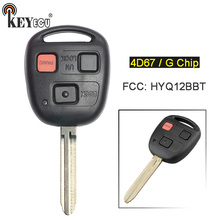 KEYECU  314MHz 4D67 / G Chip HYQ12BBT Replacement 3 Button Remote Car Key Fob TOY43 Blade for Toyota Land Cruiser FJ Cruiser 2024 - buy cheap