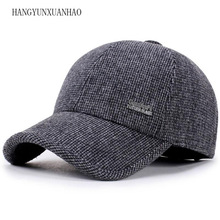 2019 Men Winter Baseball Caps Ear Protection Warm Casquette Cap Thicken Woolen Gorras Snapback Hat For Man High Quality 2024 - compre barato