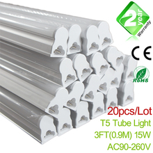 Free Shipping 20pcs/Pack 3ft( 900mm) 15W T5 LED Tube Light 1350LM 2 Year Warranty SMD2835 Epistar LED integrated T5 Tube Lamp 2024 - buy cheap