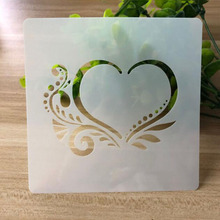 1pc Stencil Openwork Painting Template Embossing DIY Heart Craft Bullet Journal Accessories Sjablonen For Scrapbooking Reusable 2024 - buy cheap